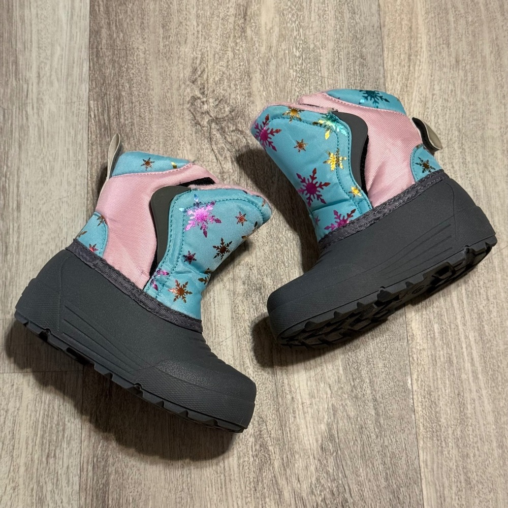 Northside Kids Snowflake Snow Boots Pink Turquoise 3M Thinsulate Size 5 Toddler